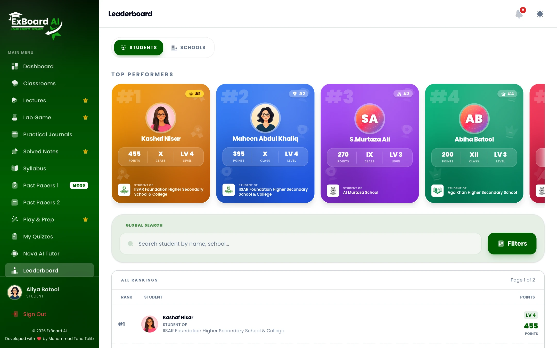 ExBoard AI Leaderboard